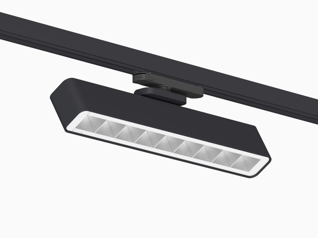 Familia Wing: focos lineales LED de carril para iluminación de espacios comerciales