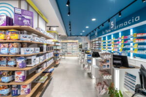 iluminación en farmacia